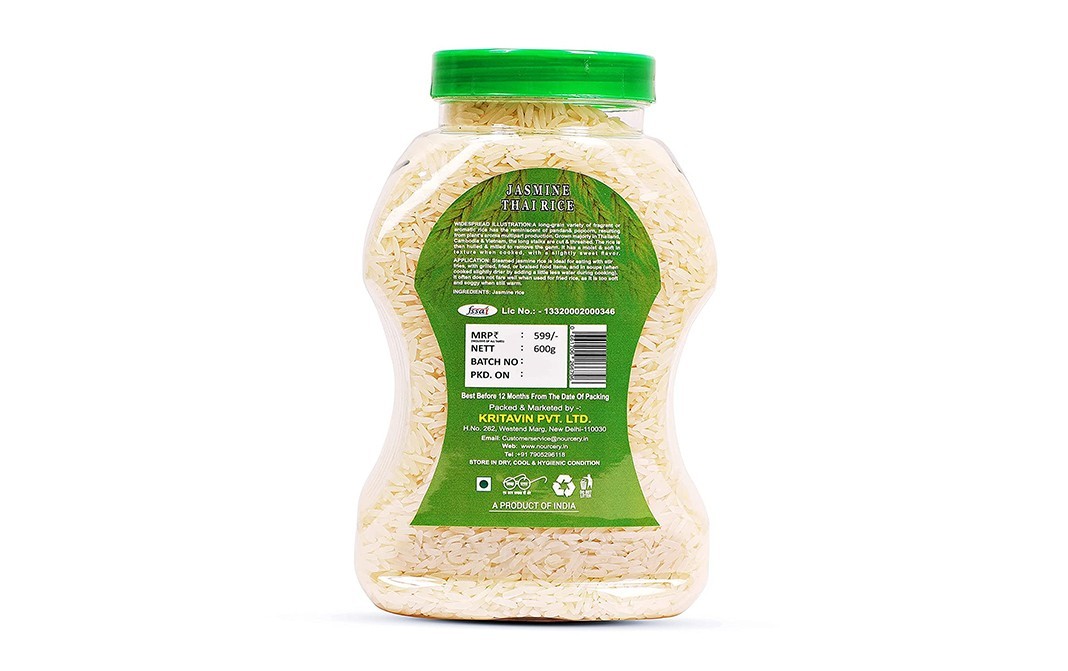 Nourcery Jasmine Thai Rice    Plastic Bottle  600 grams